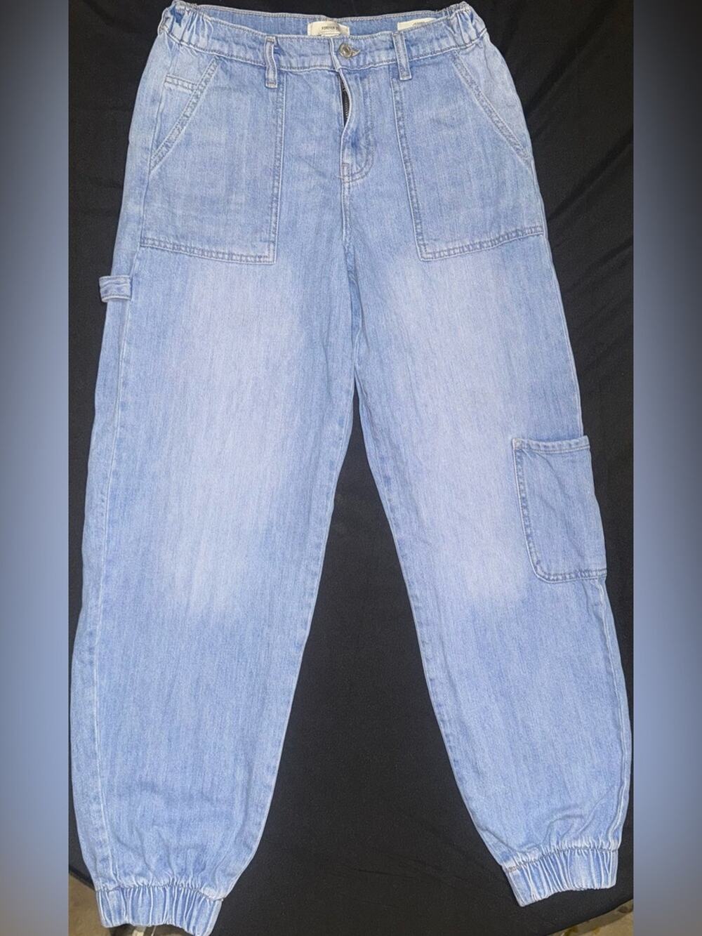 Forever 21 Light Blue Denim Jogger Jeans
